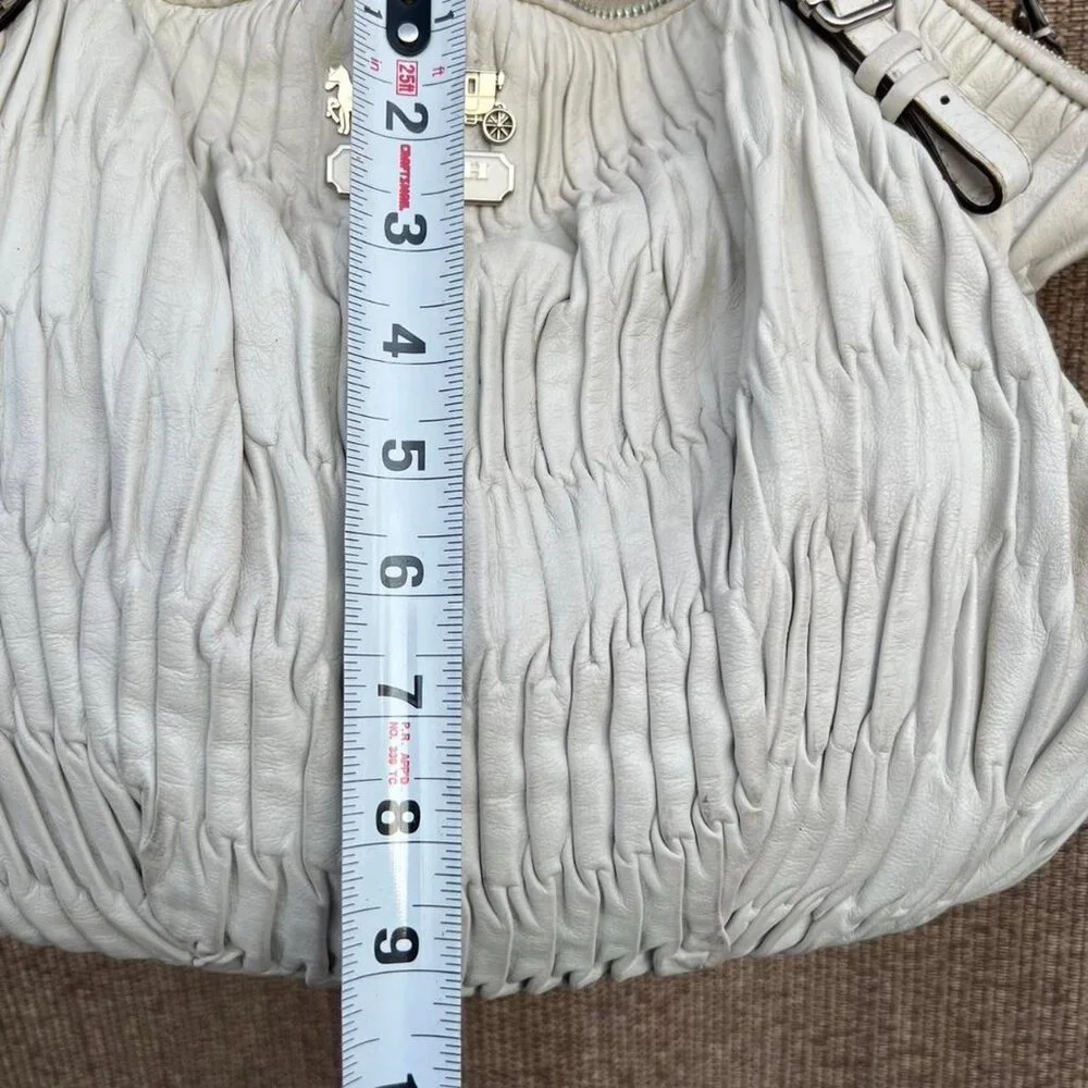 Coach Y2K Madison Sophia gathered leather satchel in a white Bone RARE - Picture 4 of 8